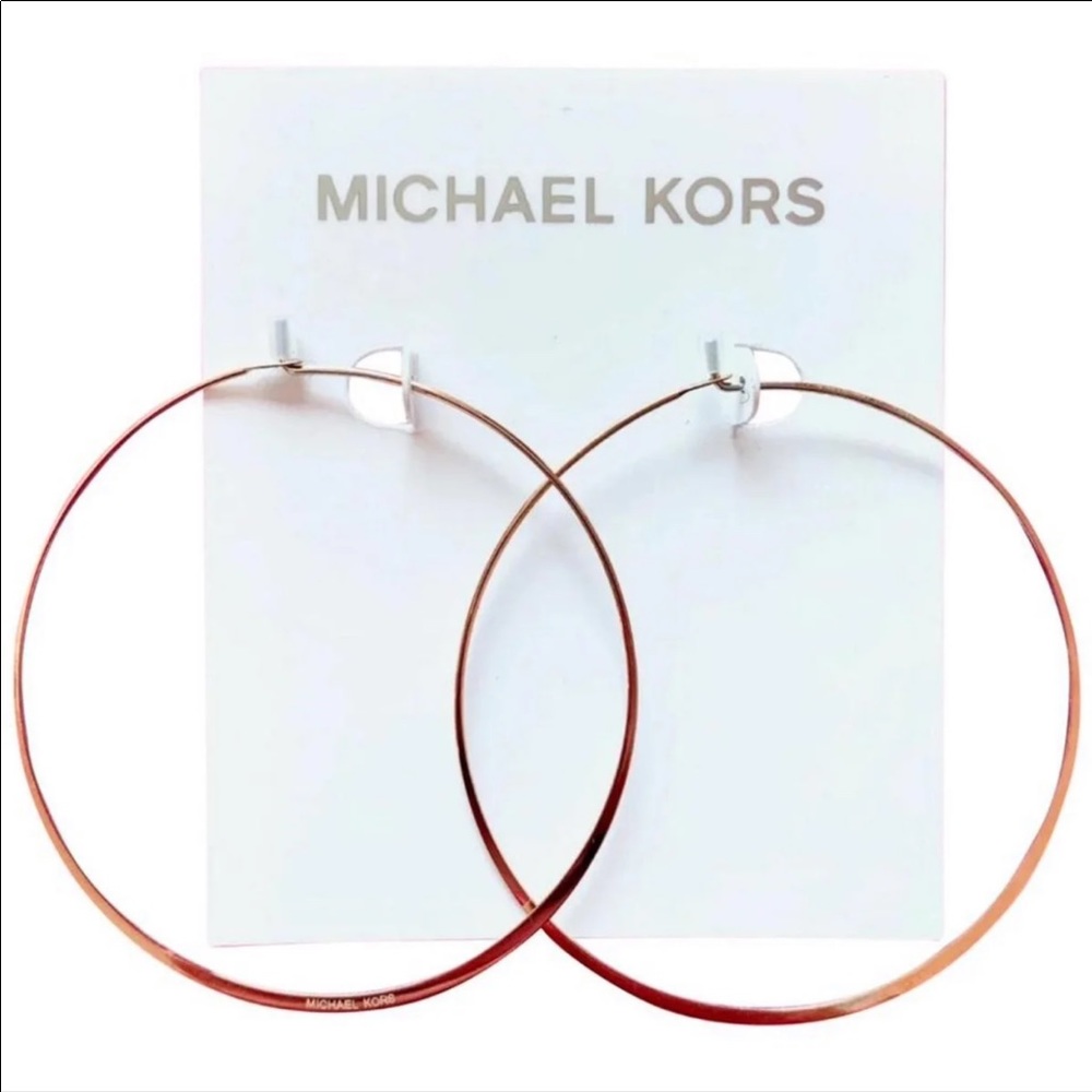 NWT MICHAEL KORS Whisper Hoop Earrings - Picture 2 of 5